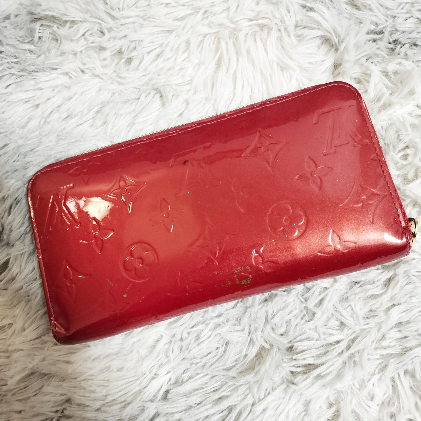 美品★ルイヴィトン M90200 ヴェルニ ジップ-ウォレット w006