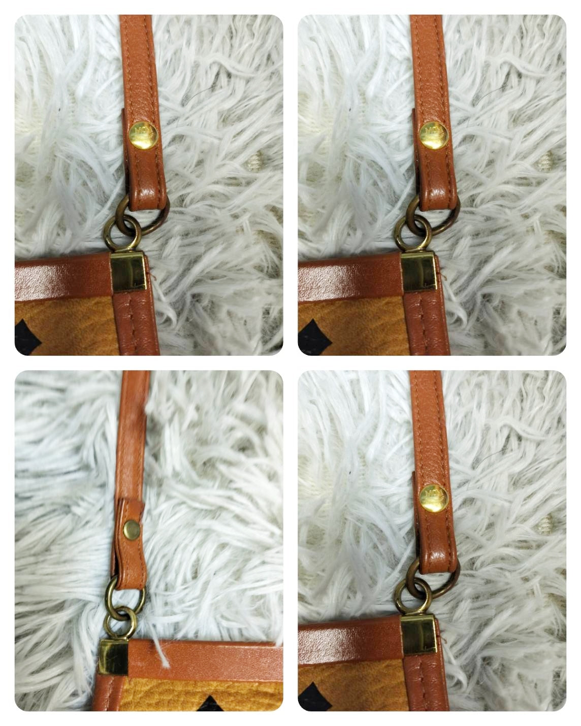 極美品・鑑定済★MCM ヴィセトスフラップショルダーバッグ b034