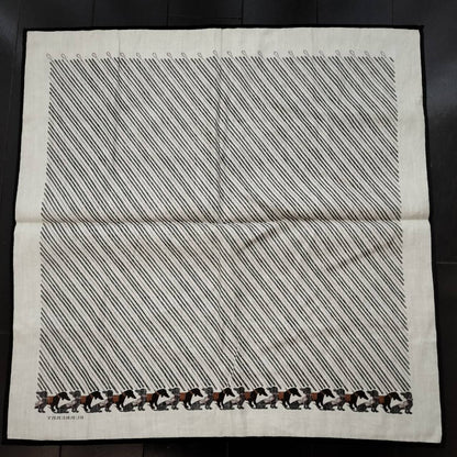 美品★バーバリー BURBERRY スカーフ ホワイト s009