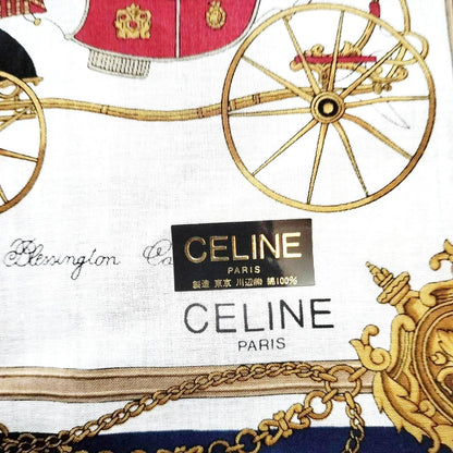 美品★セリーヌ CELINE　ハンカチ　スカーフ ブルー s010