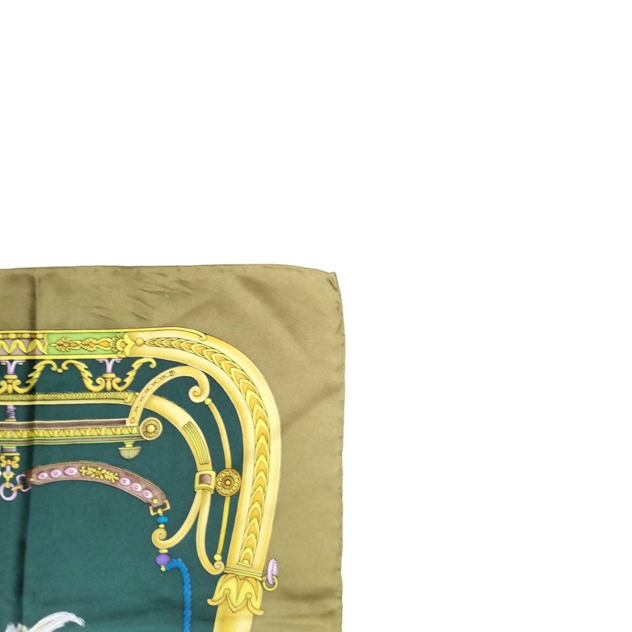 美品★MANTERO マンテロ シルクスカーフ 馬 ロゴ