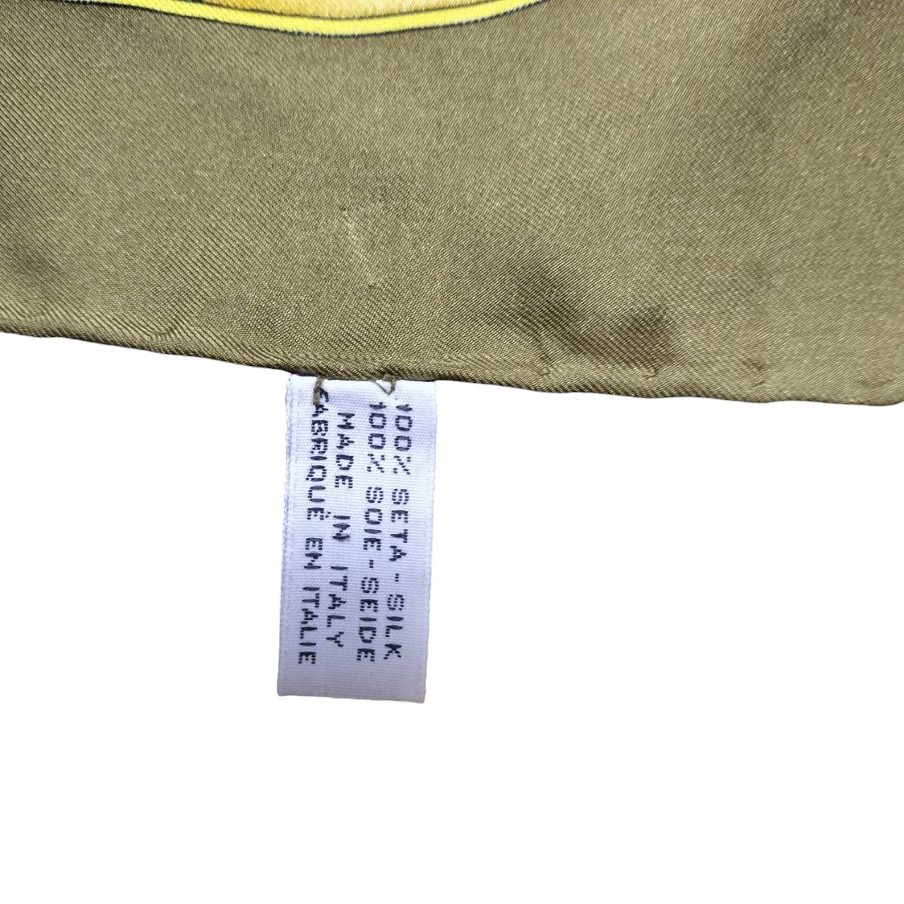 美品★MANTERO マンテロ シルクスカーフ 馬 ロゴ