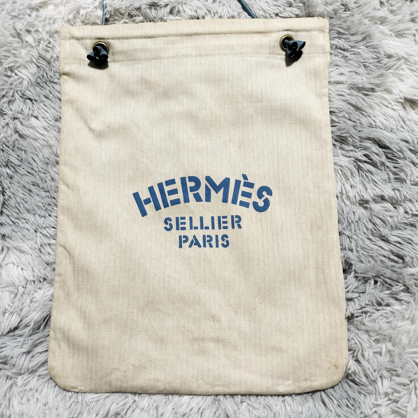 HERMES　アリーヌ キャンバス×レザー ロゴ b003