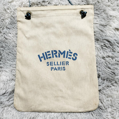 HERMES　アリーヌ キャンバス×レザー ロゴ b003