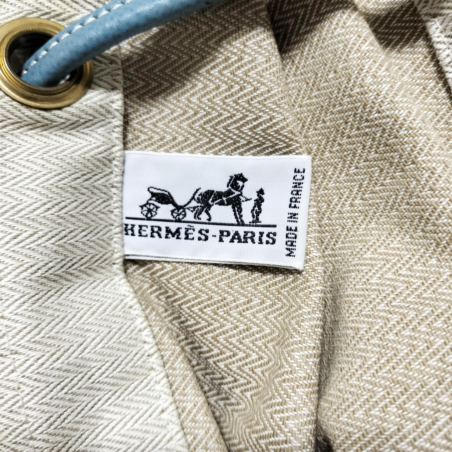 HERMES　アリーヌ キャンバス×レザー ロゴ b003