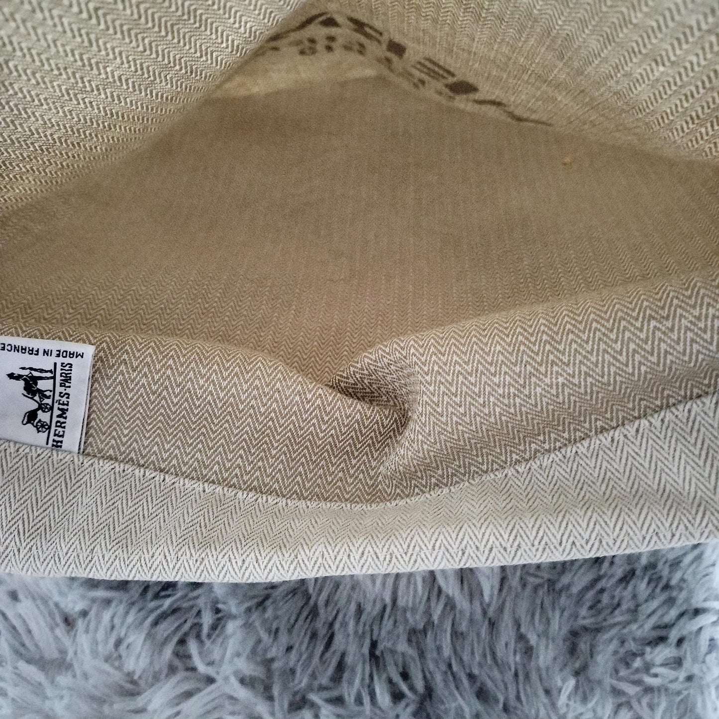 HERMES　アリーヌ キャンバス×レザー ロゴ b003