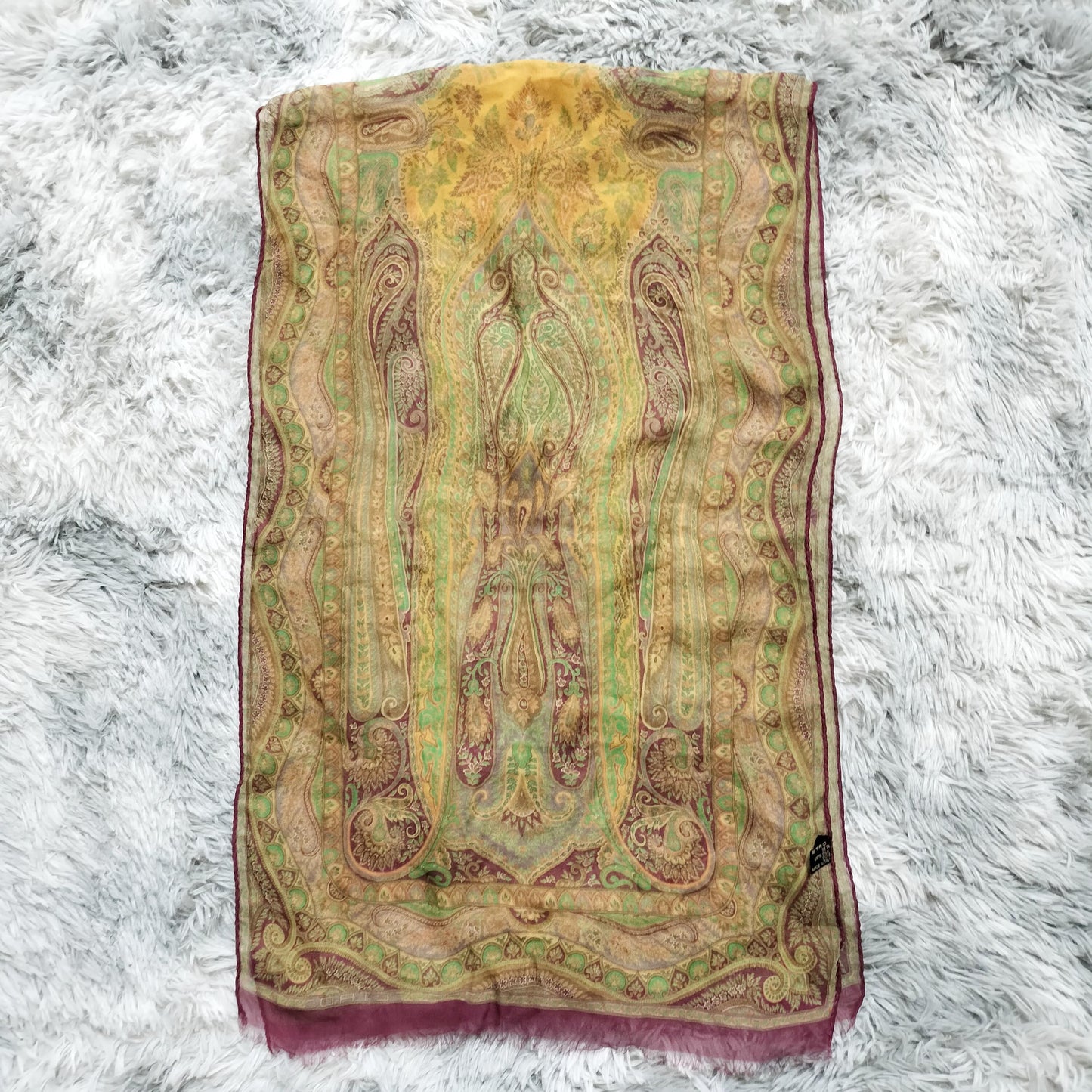 美品★ ETRO エトロ シフォンスカーフ 大判 s056