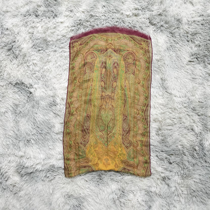 美品★ ETRO エトロ シフォンスカーフ 大判 s056