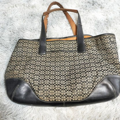 鑑定済★コーチ シグネチャー ロゴチャーム キャンバス レザー b036